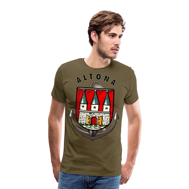 Männer Fashion Hamburg ALTONA T-Shirt Rundhals Unisex Streetwear