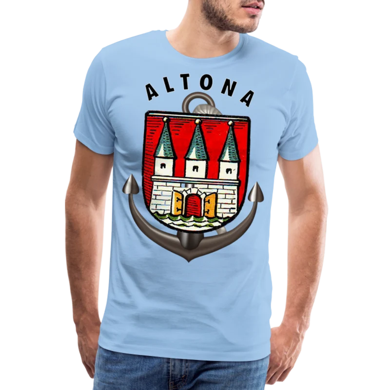 Männer Fashion Hamburg ALTONA T-Shirt Rundhals Unisex Streetwear