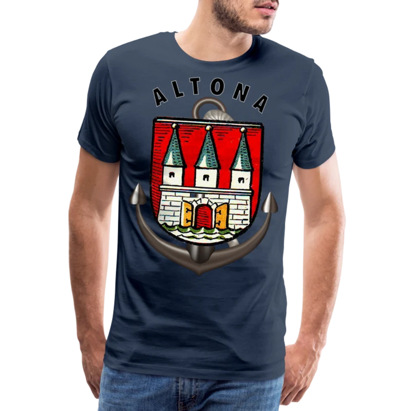 Männer Fashion ALTONA T-Shirt Rundhals Unisex Streetwear