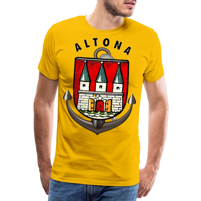 Männer Fashion ALTONA T-Shirt Rundhals Unisex Streetwear