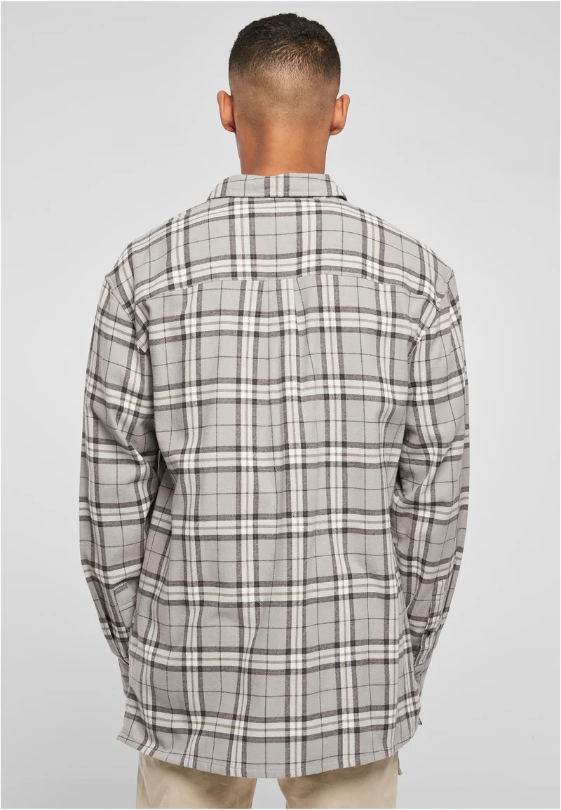 UC Long Oversized Grey Check Shirt
