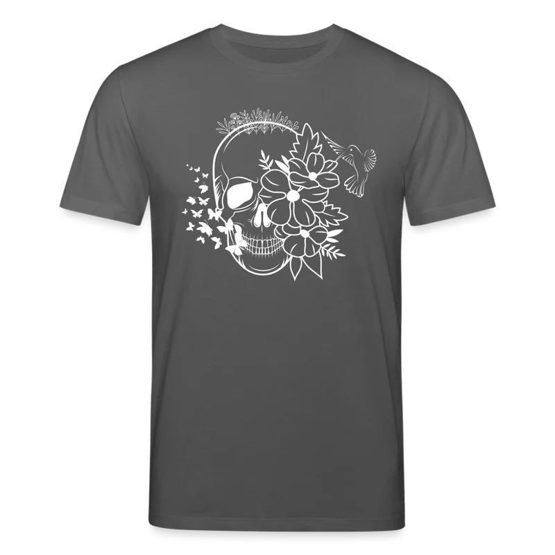 Männer Bio-T-Shirt von Stanley & Stella Skull Blumen