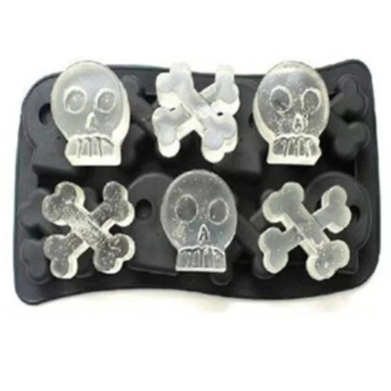 3D Silikon Eiswürfelform Totenkopf Skull Party Eiswürfel Cocktails Whiskey