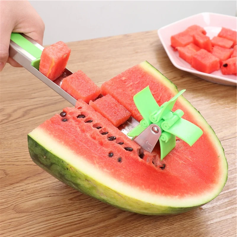Wassermelonen-Schneider-Windmühlen-Form-Plastikhobel zum Schneiden Edelstahl