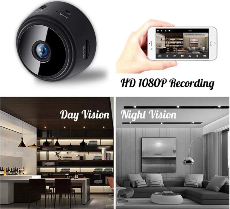 A9 Mini 1080P Kamera HD Wireless WiFi WLAN IP Überwachungkamera Hidden Spion Camera