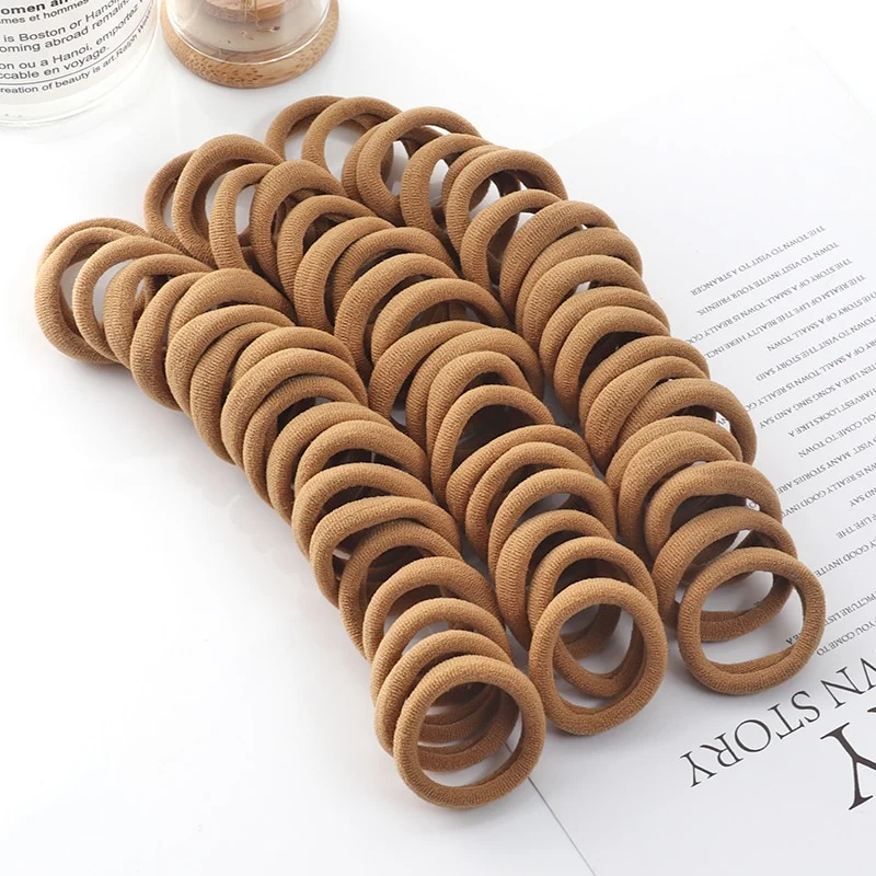 Haargummi Haarband Damen Haar Gummi 50 Stück Schwarz Bunt Zopfgummi Zopf