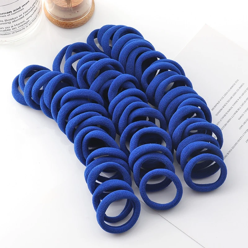 Haargummi Haarband Damen Haar Gummi 50 Stück Schwarz Bunt Zopfgummi Zopf