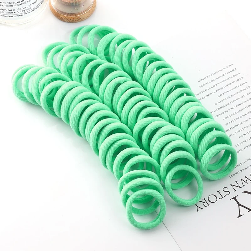 Haargummi Haarband Damen Haar Gummi 50 Stück Schwarz Bunt Zopfgummi Zopf