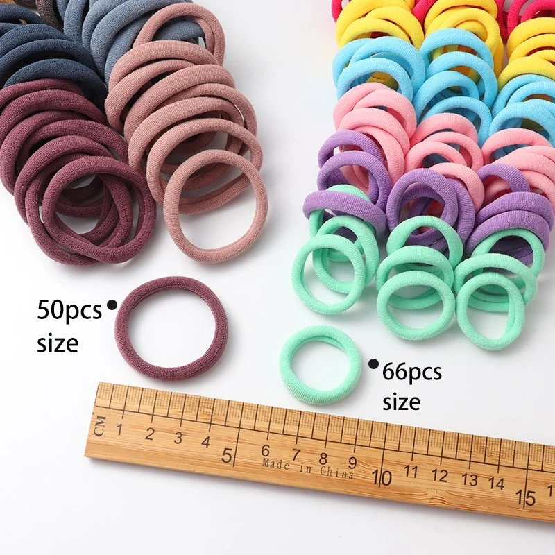 Haargummi Haarband Damen Haar Gummi 50 Stück Schwarz Bunt Zopfgummi Zopf