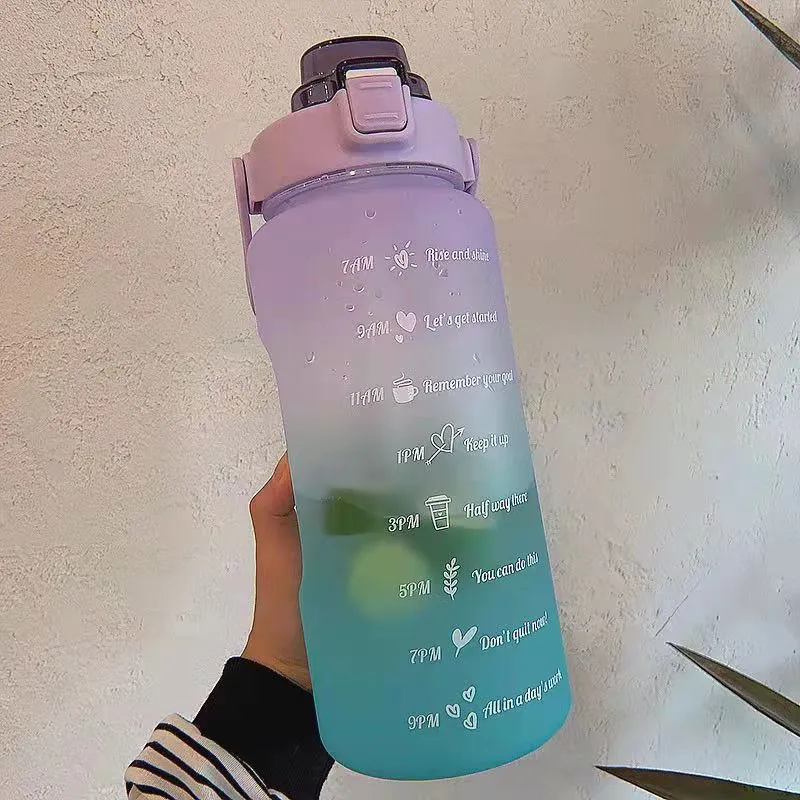 2L Trinkflasche Sportflasche Wasserflasche Getränkeflasche BPA-frei Tritanflasche
