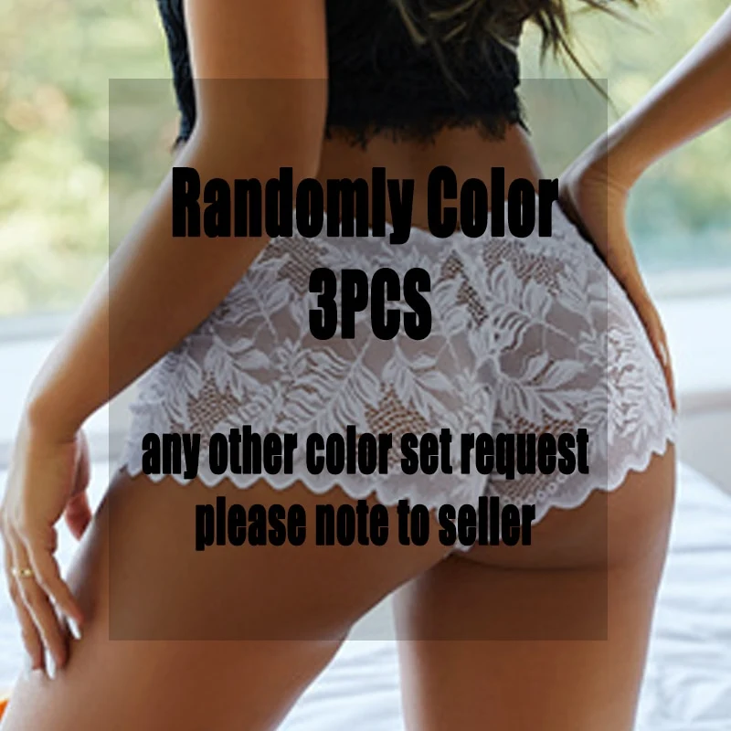 Damen 3-er Pack Hipster Spitze Unterwäsche Tanga Höschen Sexy Schlüpfer Slip Panties