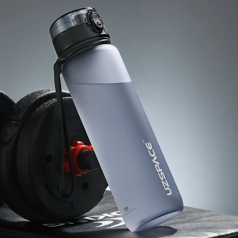 UZSPACE 1000ml Trinkflasche Sportflasche Wasserflasche Getränkeflasche BPA-frei Tritanflasche