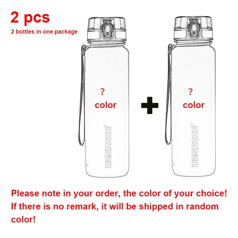 UZSPACE 1000ml Trinkflasche Sportflasche Wasserflasche Getränkeflasche BPA-frei Tritanflasche