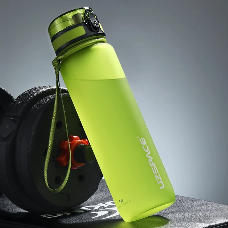 UZSPACE 1000ml Trinkflasche Sportflasche Wasserflasche Getränkeflasche BPA-frei Tritanflasche
