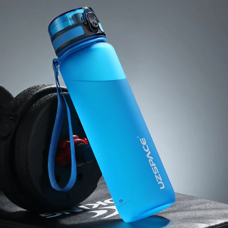 UZSPACE 1000ml Trinkflasche Sportflasche Wasserflasche Getränkeflasche BPA-frei Tritanflasche