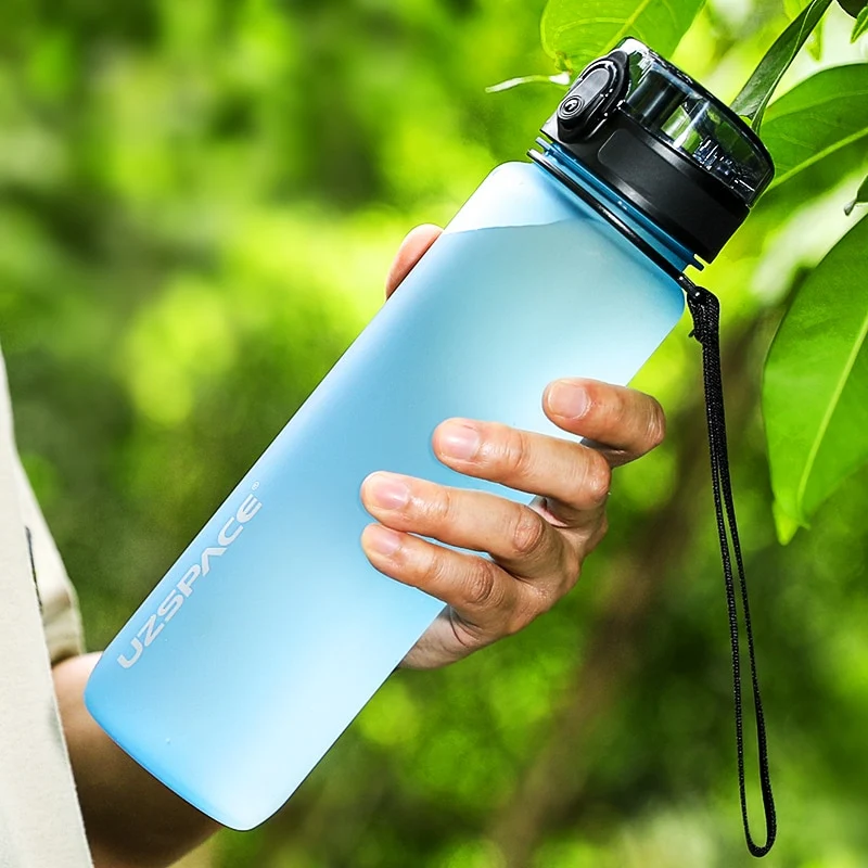 UZSPACE 1000ml Trinkflasche Sportflasche Wasserflasche Getränkeflasche BPA-frei Tritanflasche