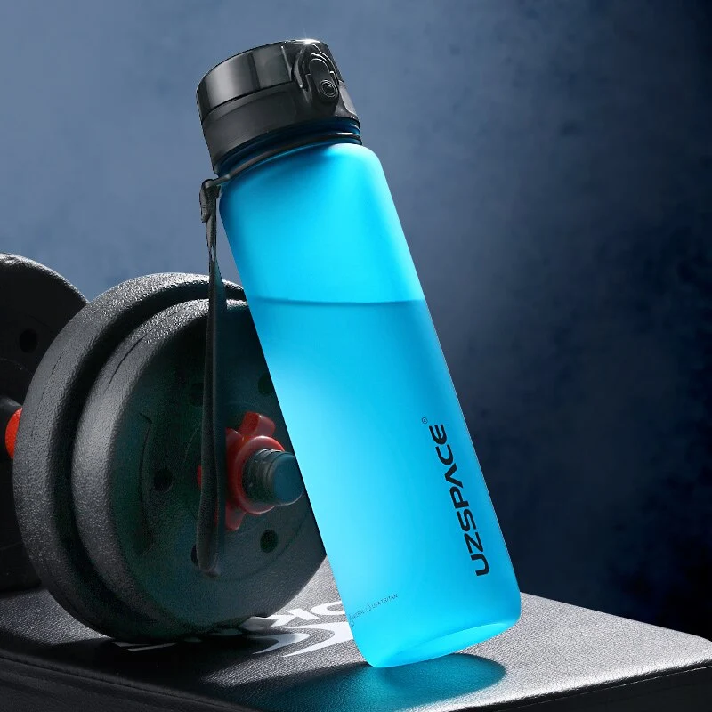 UZSPACE 1000ml Trinkflasche Sportflasche Wasserflasche Getränkeflasche BPA-frei Tritanflasche