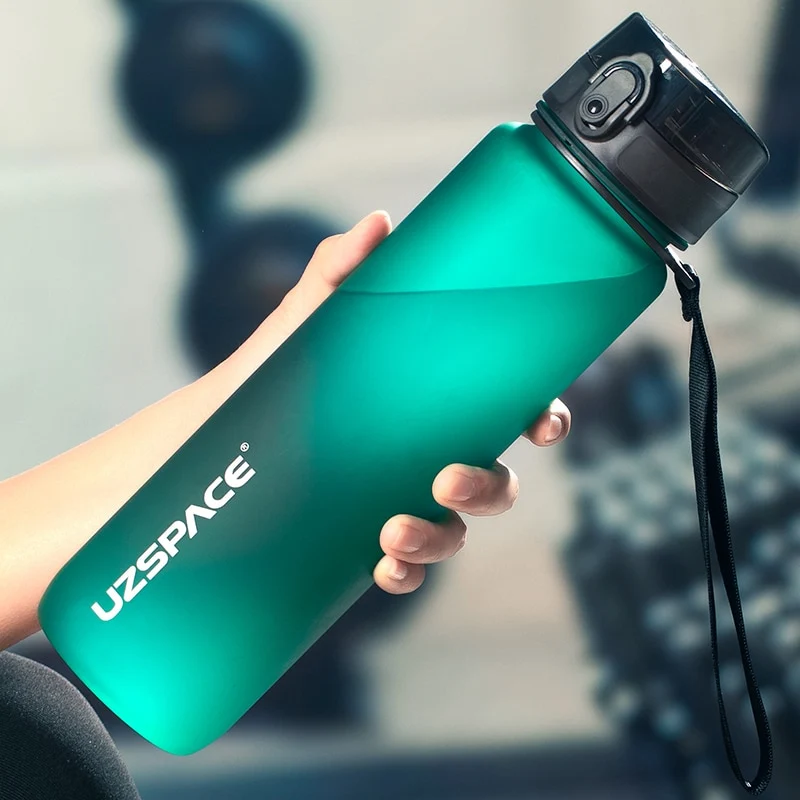 UZSPACE 1000ml Trinkflasche Sportflasche Wasserflasche Getränkeflasche BPA-frei Tritanflasche