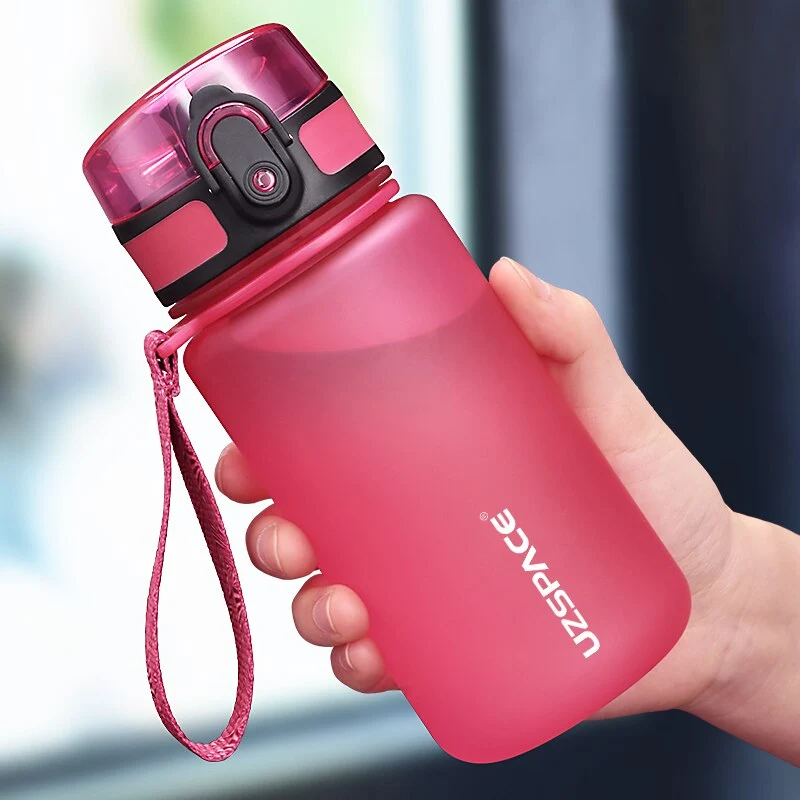 UZSPACE 350ML Trinkflasche Sportflasche Wasserflasche Getränkeflasche BPA-frei Tritanflasche