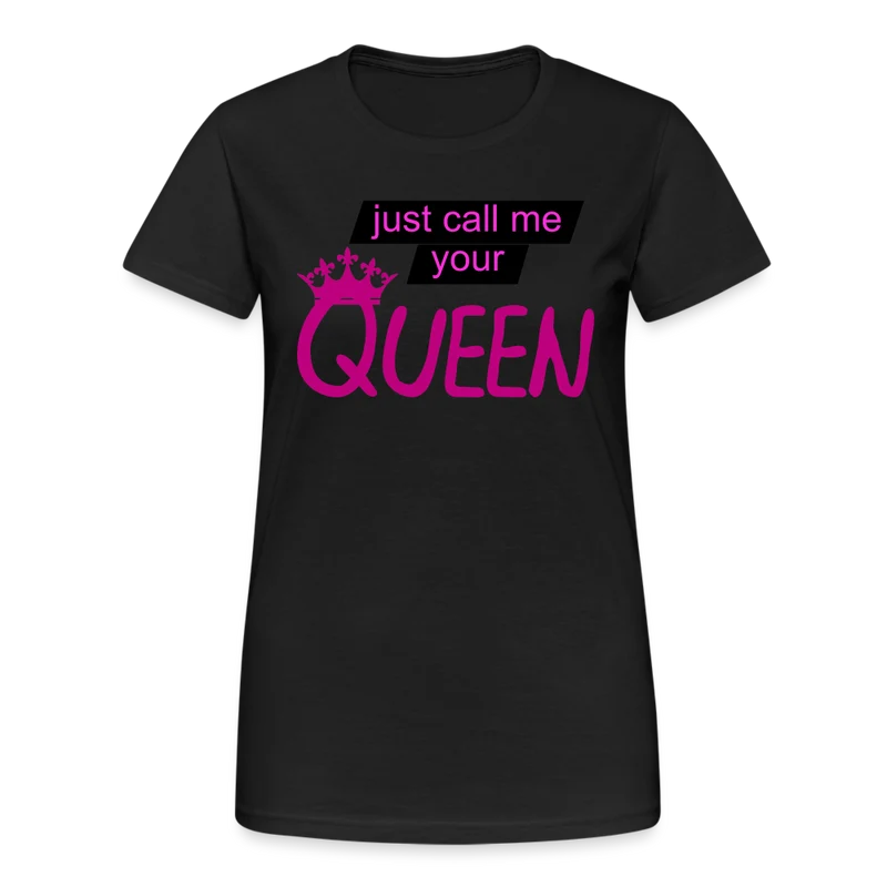 Damen T-Shirt Mädelsabend Party Fashion Rundhals Queen Top Streetwear