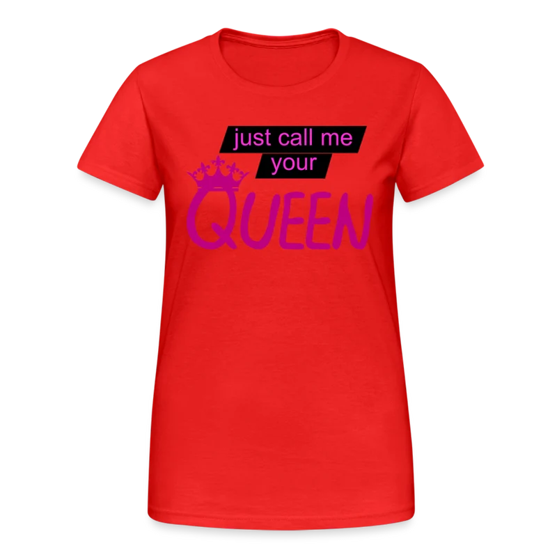 Damen T-Shirt Mädelsabend Party Fashion Rundhals Queen Top Streetwear