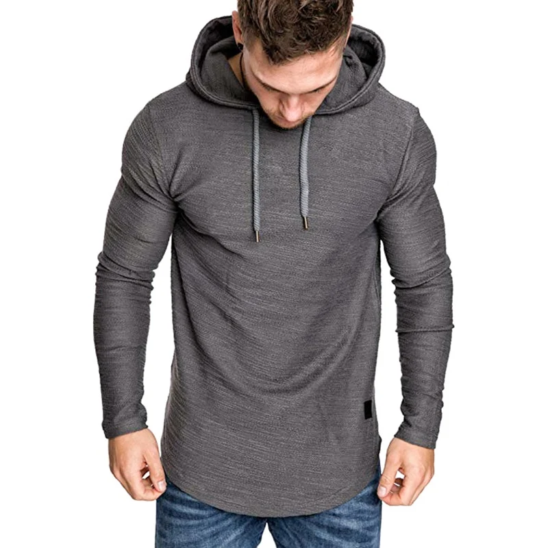 Herren langärmliger Kapuzenpullover Sweatjacke Pullover Hoodie Sweatshirt