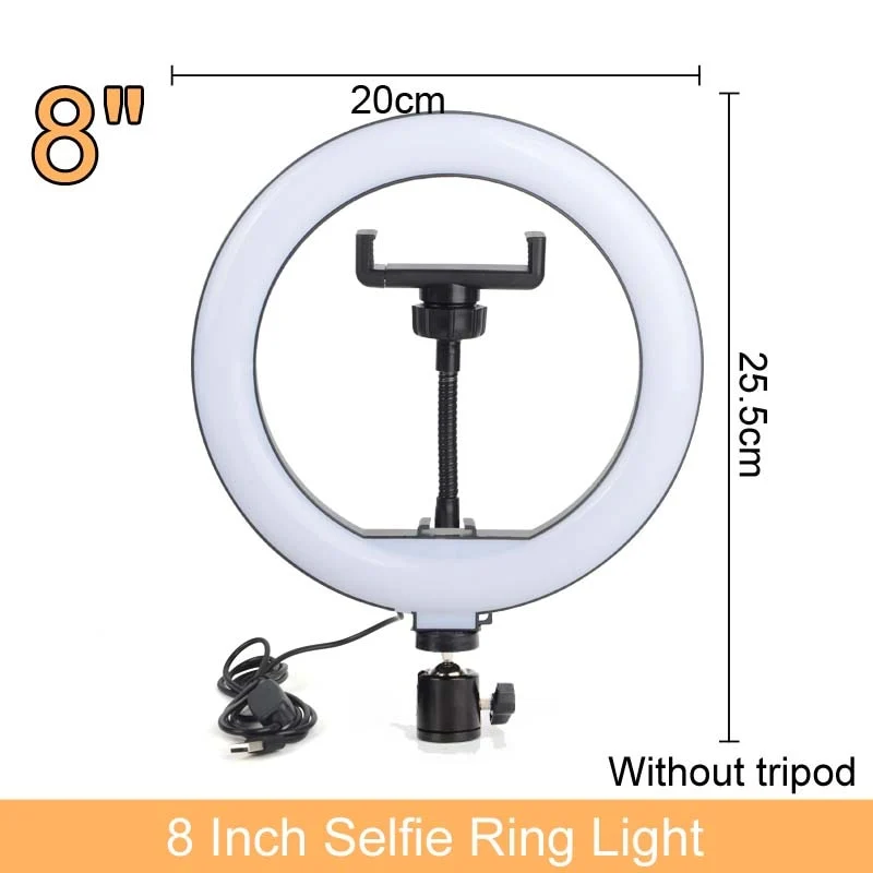 Selfie Ringlicht mit Stativ-Ständer 10 12 14 Inch Dimmbare LED Ring Fotografie