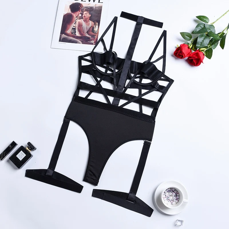 Sexy Harness Kette BH Gürtel Toys Punk Goth Frauen Bdsm Bondage Dessous