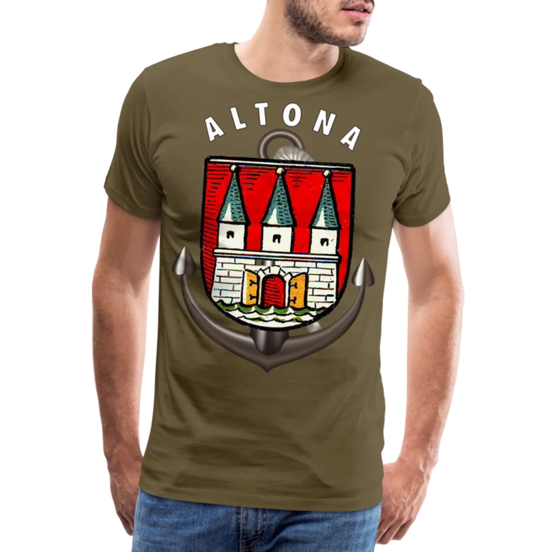 Herren Fashion ALTONA T-Shirt Rundhals Unisex Streetwear
