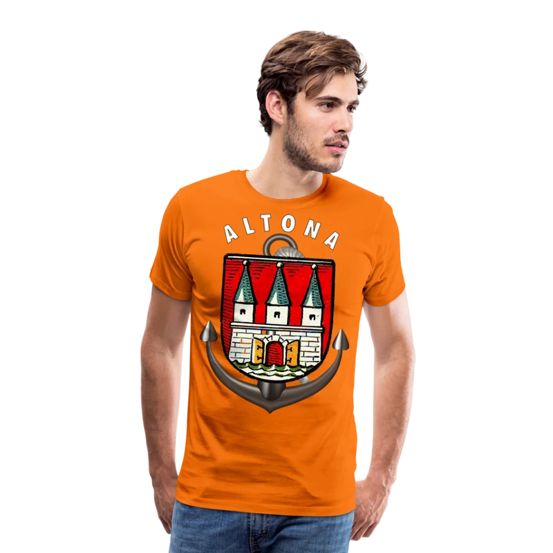 Herren Fashion ALTONA T-Shirt Rundhals Unisex Streetwear