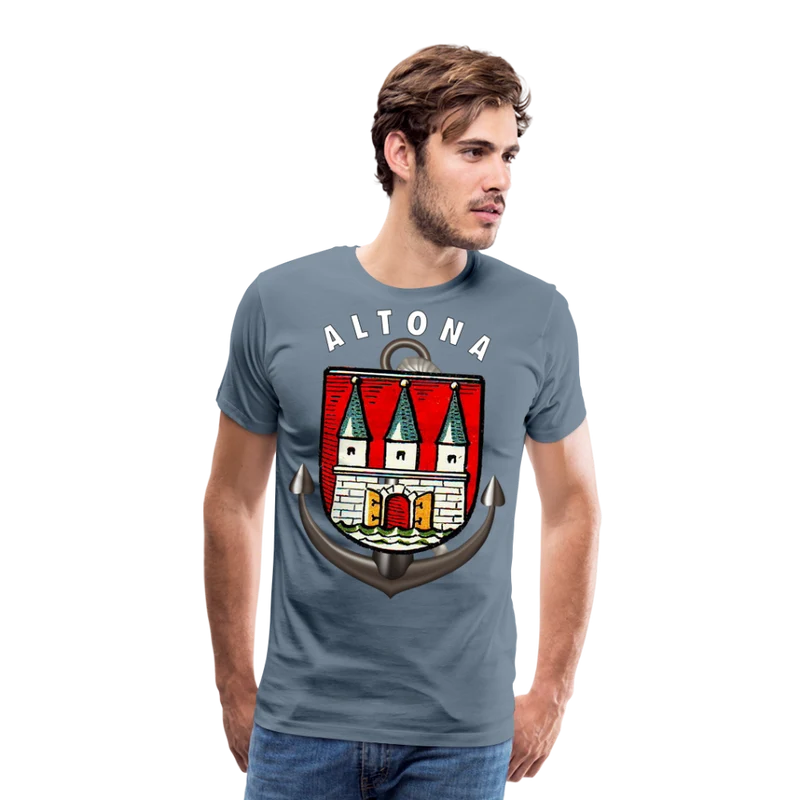 Herren Fashion ALTONA T-Shirt Rundhals Unisex Streetwear