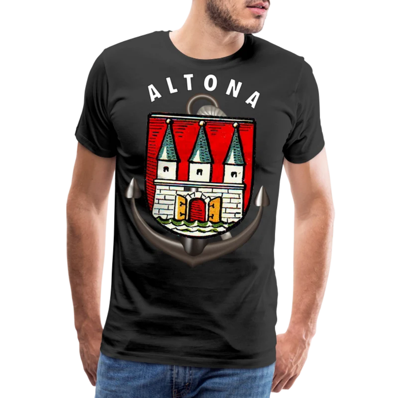 Männer Fashion ALTONA T-Shirt Rundhals Unisex Streetwear