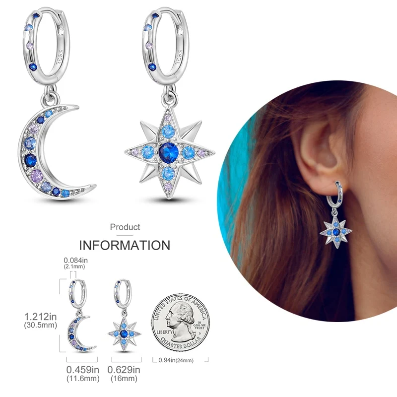 1 Paar Creolen aus 925 sterling Silber Ohrringe Ohrschmuck Zirkonia Ohrstecker
