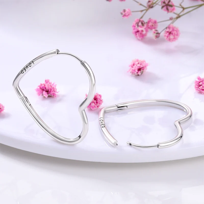 1 Paar Creolen aus 925 sterling Silber Ohrringe Ohrschmuck Zirkonia Ohrstecker