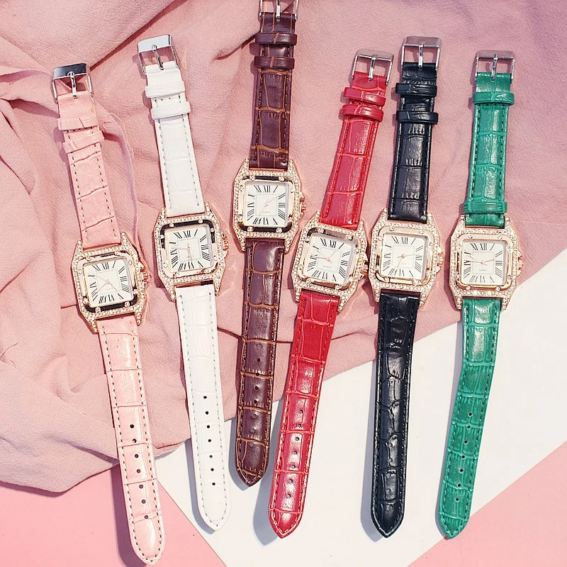 Damen Armband Uhren Set Strass Luxus Quarz Silber Gold Business Armbanduhr