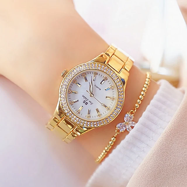 Damen Armband Uhr Mode Fashion Strass Luxus Chronograph Business Schmuck
