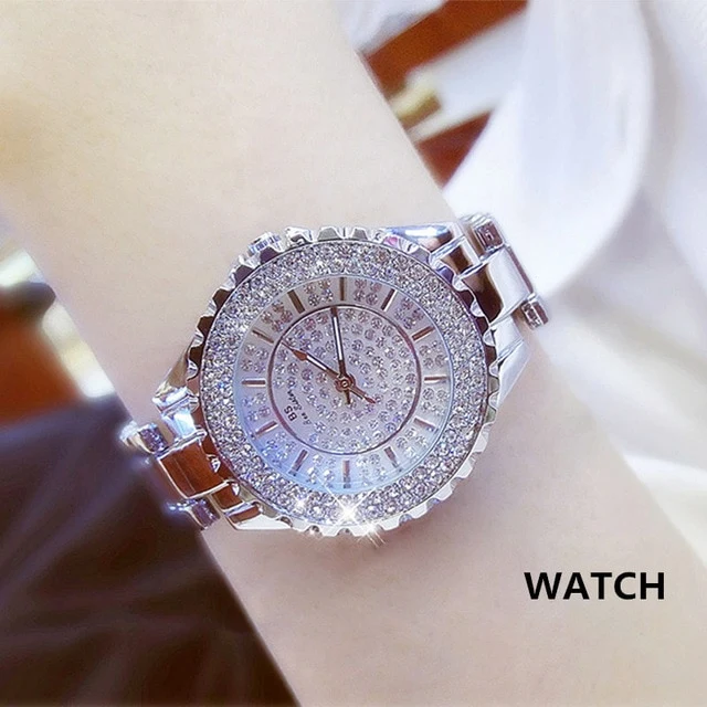 Damen Armband Uhr Mode Fashion Strass Luxus Chronograph Business Schmuck