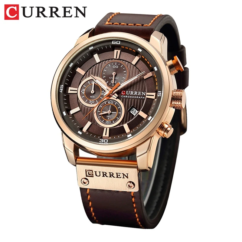 Herren Armbanduhr Silber Schwarz Edelstahl Fashion Luxus Chronograph Business