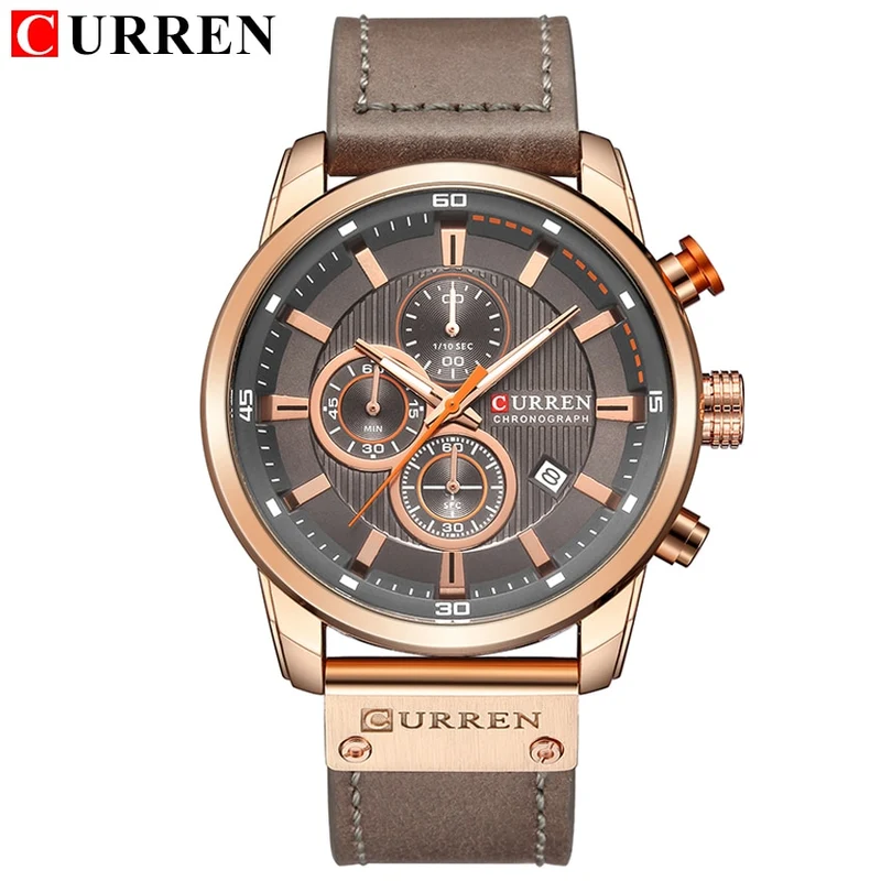 Herren Armbanduhr Silber Schwarz Edelstahl Fashion Luxus Chronograph Business