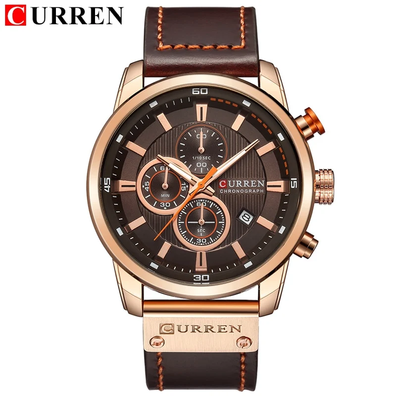 Herren Armbanduhr Silber Schwarz Edelstahl Fashion Luxus Chronograph Business