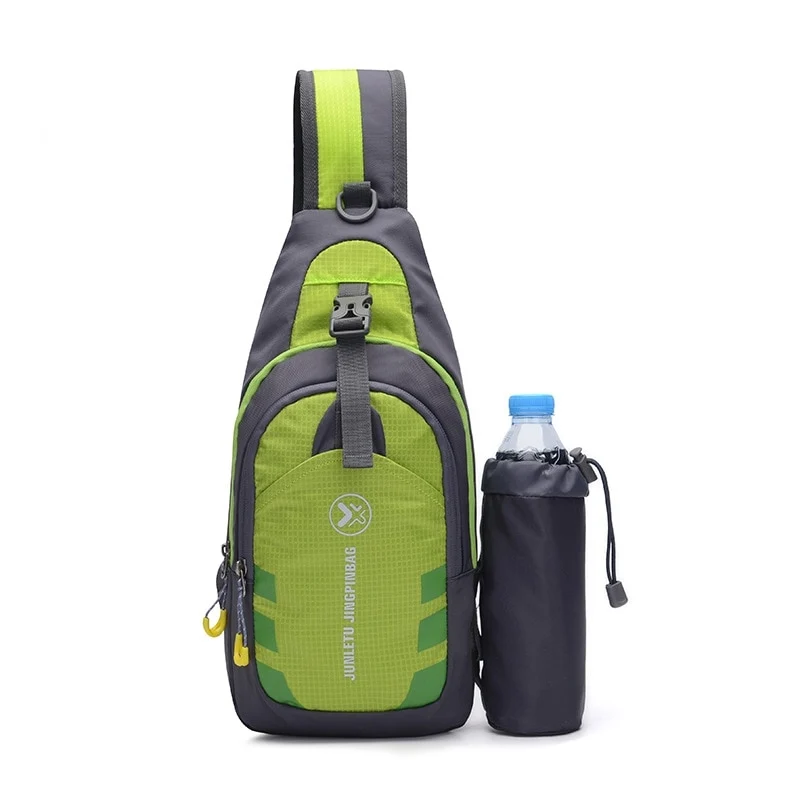 Brusttasche CROSSOVER BAUCHTASCHE HÜFTTASCHE UMHÄNGETASCHE mit Flasche Rucksack