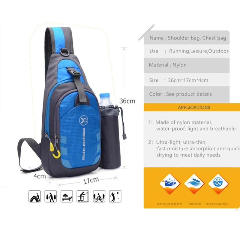 Brusttasche CROSSOVER BAUCHTASCHE HÜFTTASCHE UMHÄNGETASCHE mit Flasche Rucksack