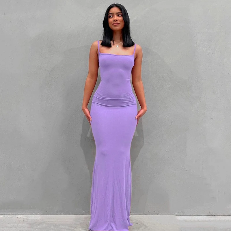 Damen Boho Sommerkleid Strandkleid Midikleid Urlaub Freizeitkleid Ärmellos Trägerkleid
