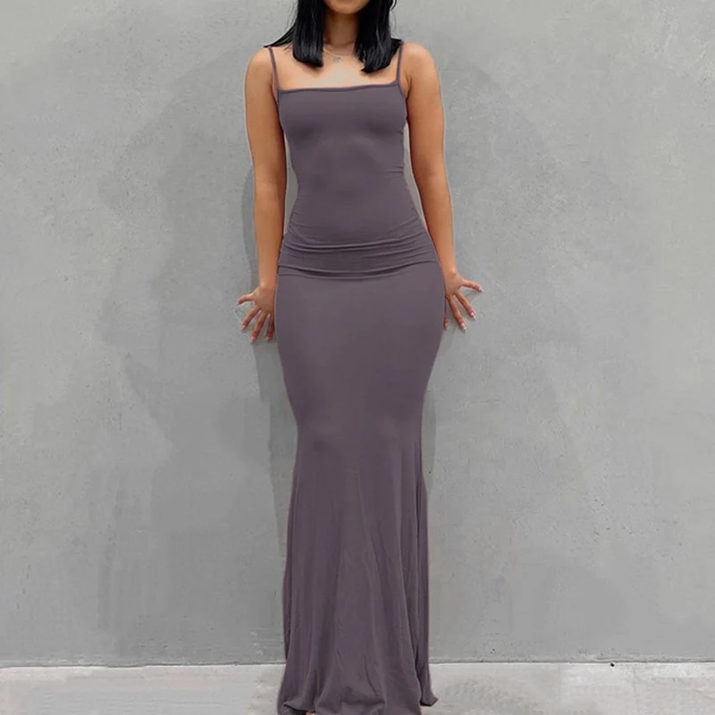 Damen Boho Sommerkleid Strandkleid Midikleid Urlaub Freizeitkleid Ärmellos Trägerkleid