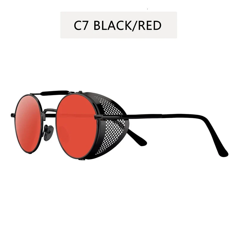 Runde Polarisierte Sonnenbrille Retro Männer Frauen Metall Kreis Fahren Gläser UV400