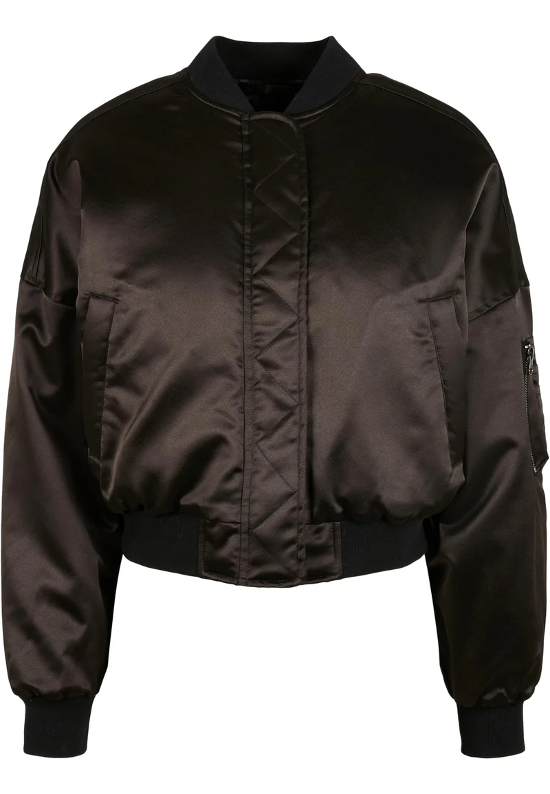UC Short Oversized Satin Bomber Jacket