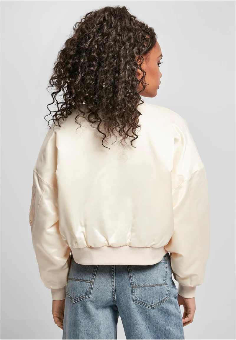 UC Short Oversized Satin Bomber Jacket