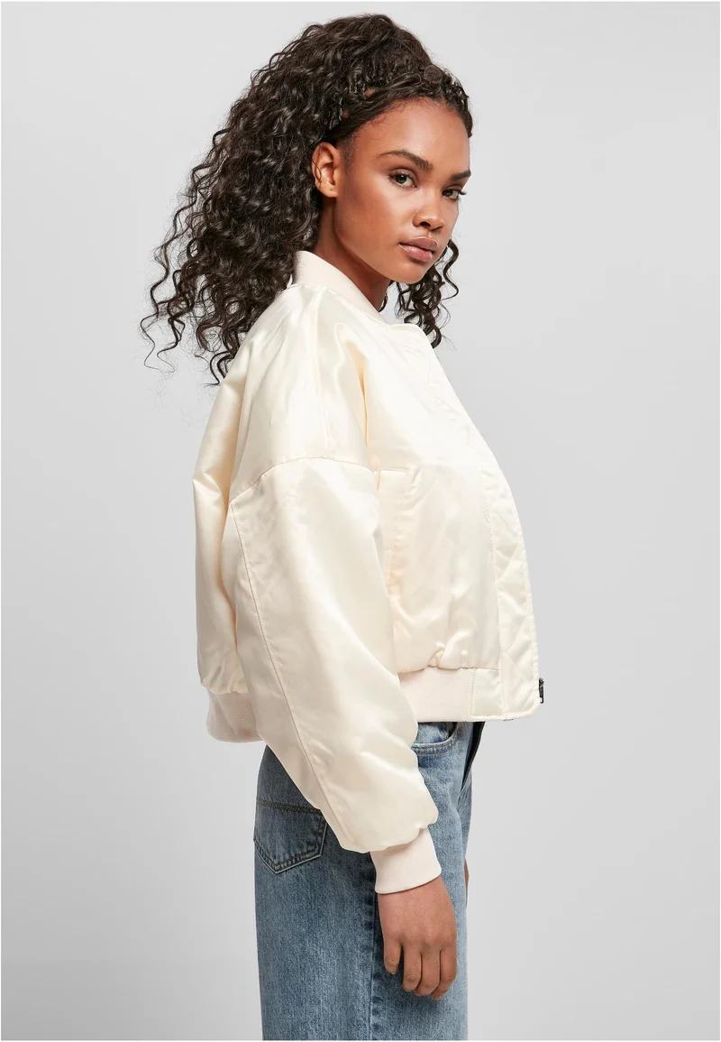 UC Short Oversized Satin Bomber Jacket