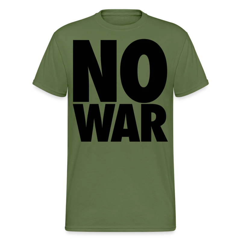Herren No War T-Shirt Rundhals Unisex Streetwear Gildan 100% Baumwolle