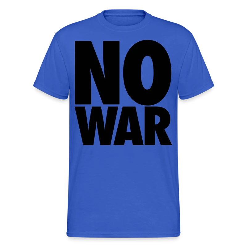 Herren No War T-Shirt Rundhals Unisex Streetwear Gildan 100% Baumwolle